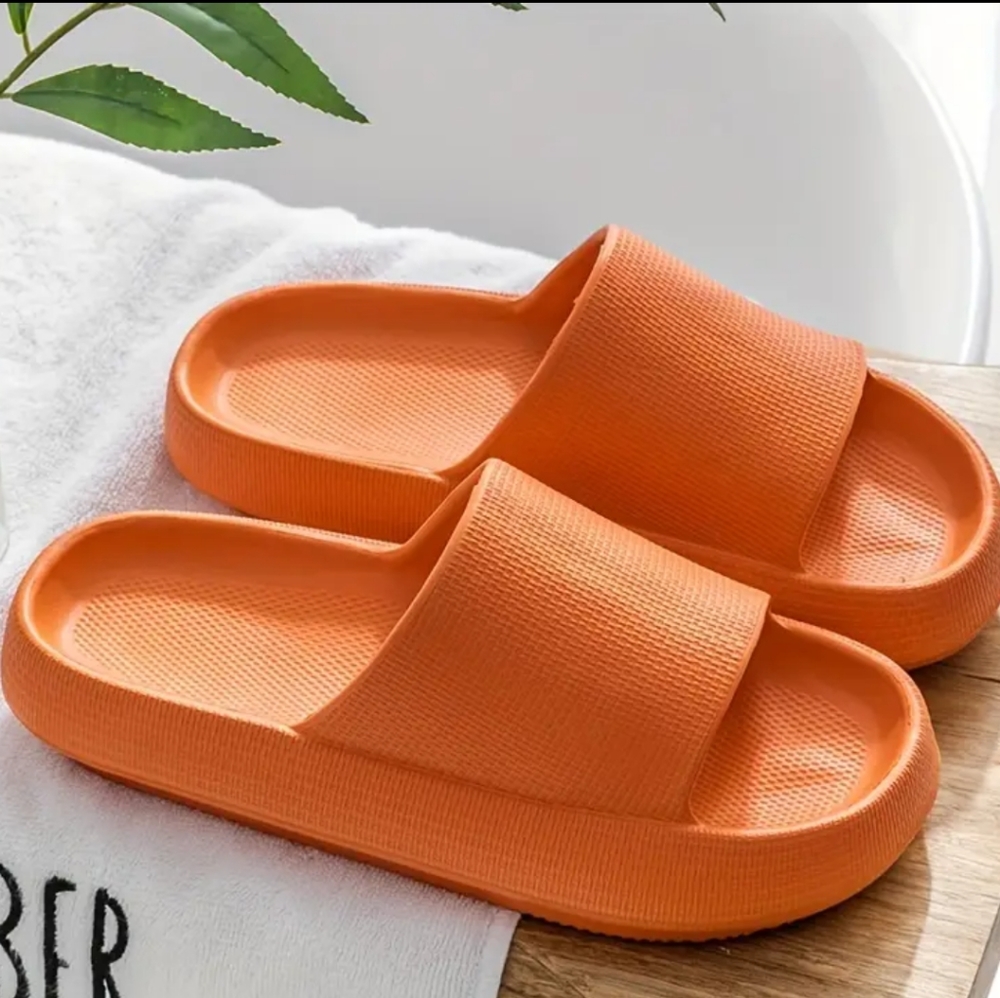 New Orange Flat Pillow Slides (42-43 SIZE)